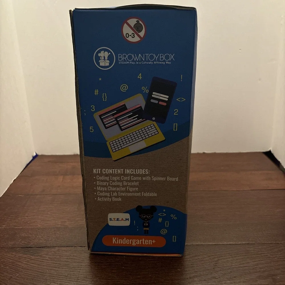 Brown‎ Toy Box Maya Coding App STEAM Kit Hands-On Binary Code Beads String